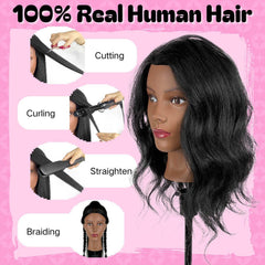 Opini 18-inch hair length highlighted for braiding and styling practice