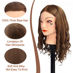 Opini mannequin head brown back view ideal for layout planning.