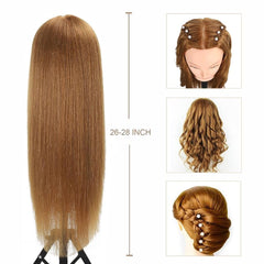 Opini Mannequin Head forehead-to-back hair for natural fall during makeup styling