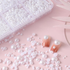 OPMADM flat back pearls jewelry sizes 2-8mm — easy bezel embedding and design options.
