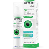 Optase Tea Tree Oil Eyelid Gel bottle front view supports gentle daily eyelid hygiene
