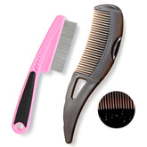 Optisake Dandruff Comb hollow tooth close up for buildup collection and gentle scalp care.