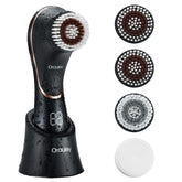 Orauley facial cleansing brush with four heads for versatile skincare routines.