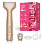 Orchrose Electric Razor 2-in-1 heads close-up for versatile grooming on face and body