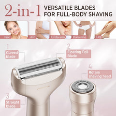 Orchrose Electric Razor rotary-head close-up for facial precision