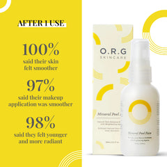 O.R.G. Skincare mineral-powder closeup highlights SP-Powder ingredient boost.