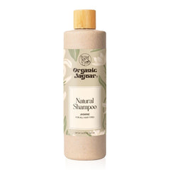 Organic Jaguar natural shampoo bottle close-up — sulfate-free cleansing for sensitive scalps.