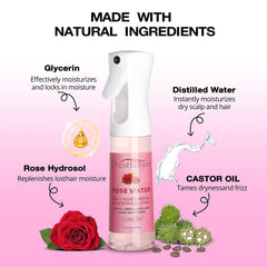 Orientfashion Castor Oil and Rose Water closeup emphasizes nourishing ingredients for strong, flexible locs