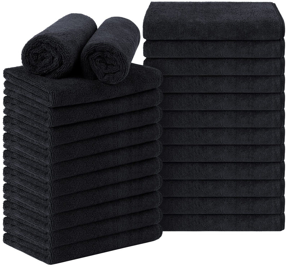 Orighty black salon towel 24-pack for bulk professional use and client drying