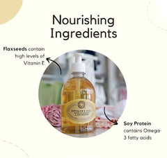 Original Blends flaxseed gel label highlights clean ingredients and vegan formula