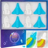 ORIGLAM rocket bath bomb creates blue foam for a playful bath time imaginative scene