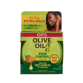 ORS Black Olive Oil edge-control bottle pouring for smooth edge control.