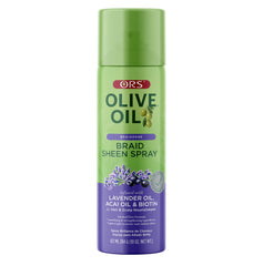 ORS Olive Oil Braidzone spray bottle with lavender for shine and nourishment
