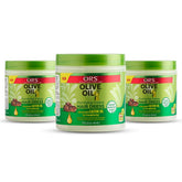 ORS Olive Oil Fortifying Cream bottle shows smooth, moisture-ready for dry hair