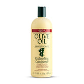 ORS Olive Oil Professional Replenishing Conditioner bottle front shows premium hydration for daily nourishment