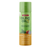 ORS Olive Oil Revitalizing Sheen Spray bottle showing lightweight moisture and shine.