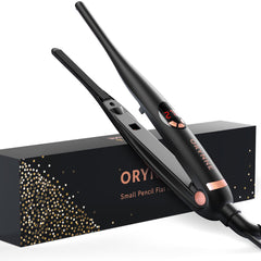 ORYNNE small flat iron used on pixie cut for precise edge styling