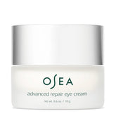 OSEA Advanced Repair Eye Cream bottle closeup highlighting hydrating formula for delicate under-eye skin.