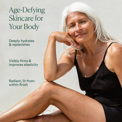 Applying OSEA balm from the pump for smooth, long-lasting moisture.