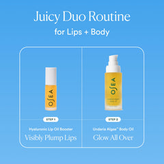 OSEA Juicy Duo lip oil applicator demonstrates precise, comfortable application