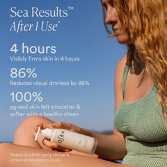 Scent notes image highlights the grapefruit and lime aroma in OSEA lotion.