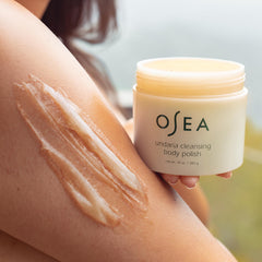 OSEA Undaria Cleansing Body Polish pumice-detail highlights physical exfoliation with natural grit