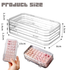 Oskrieel tri-fold nail organizer case compact size fits purse and pocket.