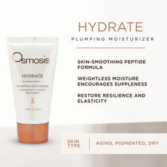 OSMOSIS Hydrate application scene demonstrates a smooth, ready-to-absorb layer.