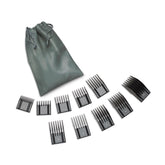 Oster Professional Universal Comb Pouch Set storage case keeps guards organized for quick grooming sessions.
