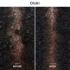 OUAI anti-dandruff shampoo lathering for clean, refreshed scalp