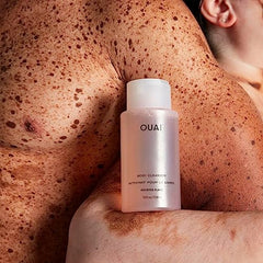 OUAI Body Cleanser Melrose Place rosehip oil focus signals antioxidant hydration for nourished skin.