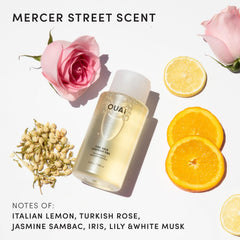 OUAI Fine Hair Shampoo Refill bottle side—sulfate-free, color-safe formula.