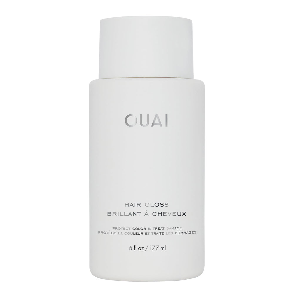 OUAI Hair Gloss in-shower shine adds radiance during the shower rinse.