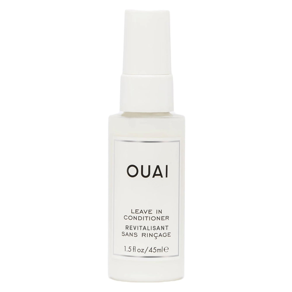 OUAI leave-in conditioner bottle-dispense for easy detangling and smooth styling.