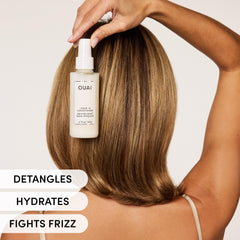 OUAI leave-in conditioner frizz-control helps reduce flyaways and add shine.