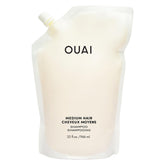 OUAI Medium Shampoo Refill bottle front view highlighting its hydrating formula for medium length hair