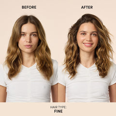 OUAI Wave Spray mist application on damp hair for effortless waves
