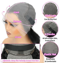 OUAYESI 13x6 cap detail with adjustable straps for secure fit