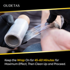Oudetas Numbing Cream label indicates fragrance-free and dye-free formula for gentle daily use.