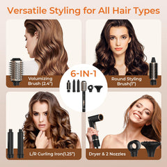 OUDIM interchangeable brush head for quick switch between drying and styling.