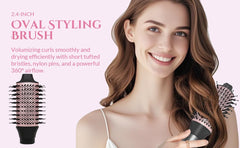 Oudim 1.6-inch round curly brush sculpt soft waves with gentle control.