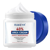 OUKEYA Urea 40% foot cream tube for intense moisture and soft heels.
