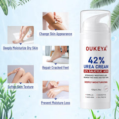 OUKEYA Urea Cream for hands and feet supports daily moisture and softening.