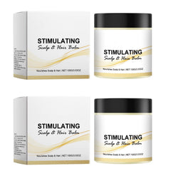OUKPANE stimulating scalp balm bottle shows soothing, moisture-rich application for daily scalp care.
