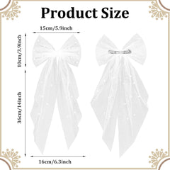 Ouligay large pearl bow hair pins secure comfortable wear throughout celebrations