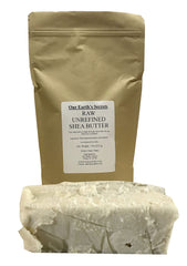 Our Earth's Secrets Ivory Shea Butter block closeup showing natural texture for skin nourishment
