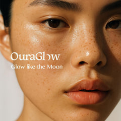 OURAGLOW Caffeine Eye Cream metal-tip closeup shows soothing, precise, mess-free use.