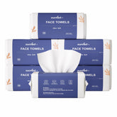 Ourmed Life face towels pack open showing bulk biodegradable wipes for daily skincare