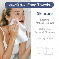Ourmed Life towels smooth side for daily washing and skincare.