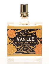 Outremer Paris Vanille EDT bottle closeup highlights warm gourmand notes for evening wear.